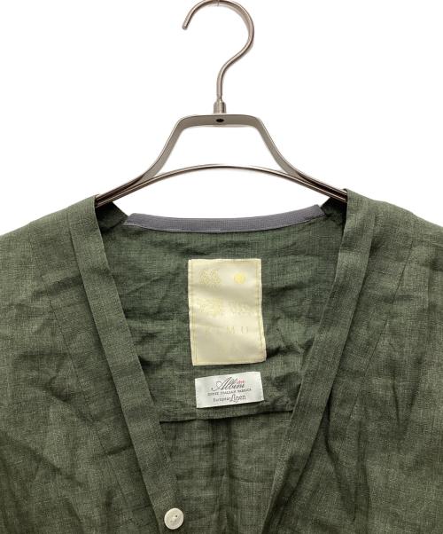 KIMURA（キムラ）KIMURA (キムラ) ALBINI (アルビニ) Convertible Collar Shirt H/S 長袖シャツ オリーブ サイズ:SIZE 4の古着・服飾アイテム