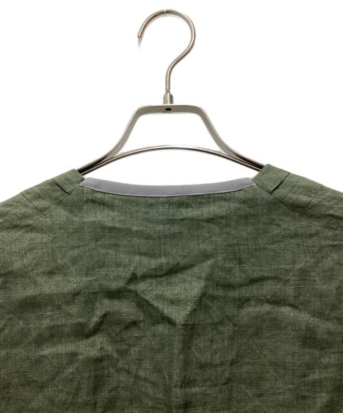 KIMURA（キムラ）KIMURA (キムラ) ALBINI (アルビニ) Convertible Collar Shirt H/S 長袖シャツ オリーブ サイズ:SIZE 4の古着・服飾アイテム