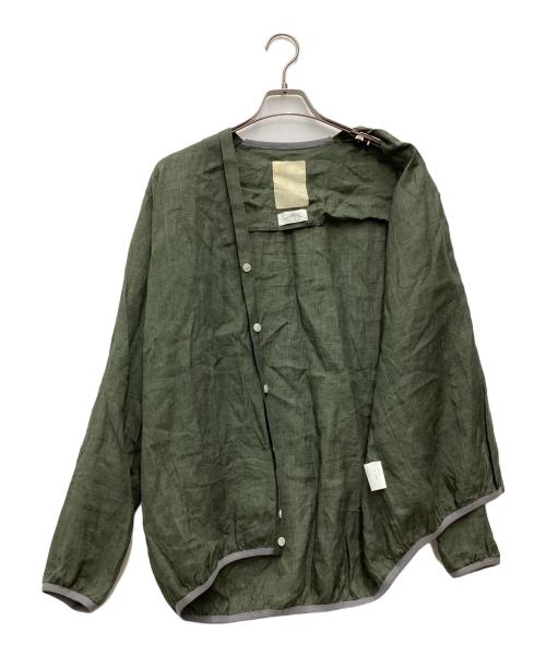 KIMURA（キムラ）KIMURA (キムラ) ALBINI (アルビニ) Convertible Collar Shirt H/S 長袖シャツ オリーブ サイズ:SIZE 4の古着・服飾アイテム