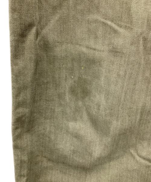 -（-）- (-) 独立13州スターボタン ベイカーパンツ 推定40’s後期 US Army ヘリボーン オリーブ サイズ:SIZE 不明の古着・服飾アイテム