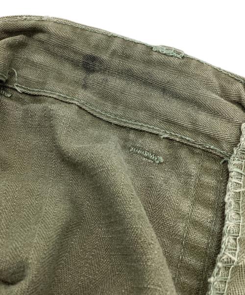 -（-）- (-) 独立13州スターボタン ベイカーパンツ 推定40’s後期 US Army ヘリボーン オリーブ サイズ:SIZE 不明の古着・服飾アイテム