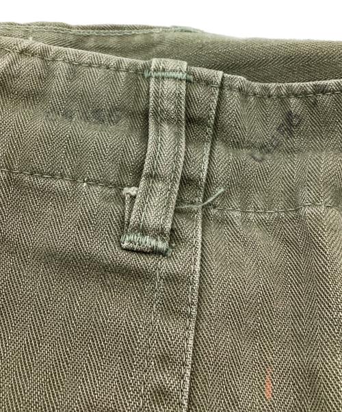 -（-）- (-) 独立13州スターボタン ベイカーパンツ 推定40’s後期 US Army ヘリボーン オリーブ サイズ:SIZE 不明の古着・服飾アイテム