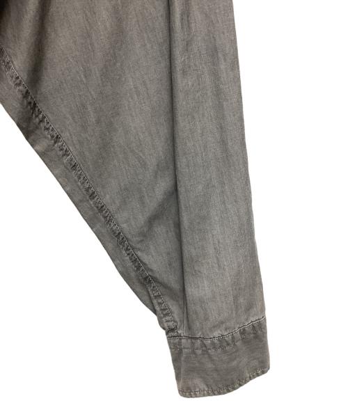 Graphpaper（グラフペーパー）Graphpaper (グラフペーパー) バンドカラーオーバーサイズシャツ グレー サイズ:SIZE Freeの古着・服飾アイテム