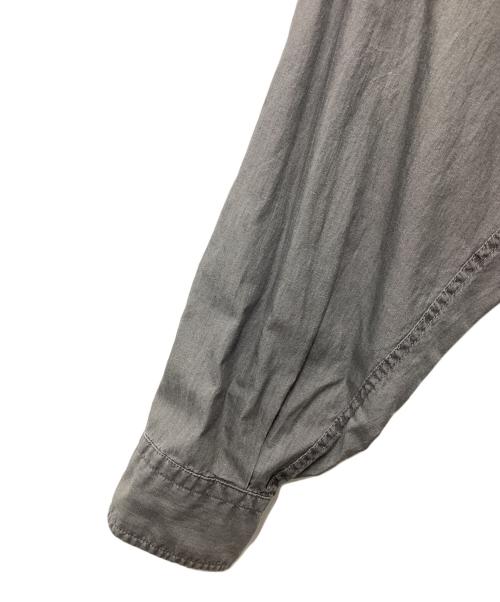 Graphpaper（グラフペーパー）Graphpaper (グラフペーパー) バンドカラーオーバーサイズシャツ グレー サイズ:SIZE Freeの古着・服飾アイテム