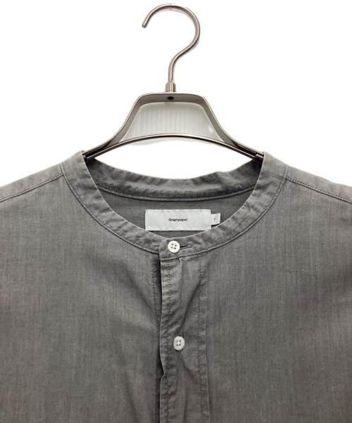 Graphpaper（グラフペーパー）Graphpaper (グラフペーパー) バンドカラーオーバーサイズシャツ グレー サイズ:SIZE Freeの古着・服飾アイテム