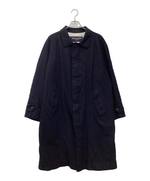 COMME des GARCONS（コムデギャルソン）COMME des GARCONS (コムデギャルソン) ウールサージ縮絨コートステンカラーコート ネイビー サイズ:SIZE Sの古着・服飾アイテム