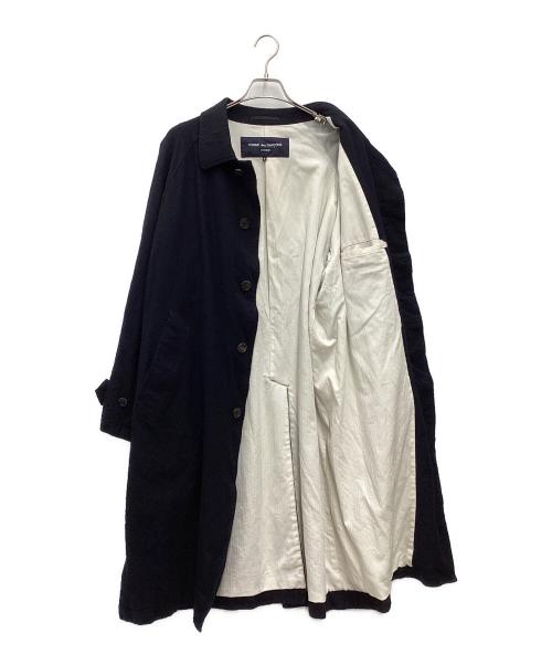 COMME des GARCONS（コムデギャルソン）COMME des GARCONS (コムデギャルソン) ウールサージ縮絨コートステンカラーコート ネイビー サイズ:SIZE Sの古着・服飾アイテム