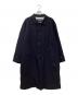 COMME des GARCONS（コムデギャルソン）の古着「ウールサージ縮絨コートステンカラーコート」｜ネイビー