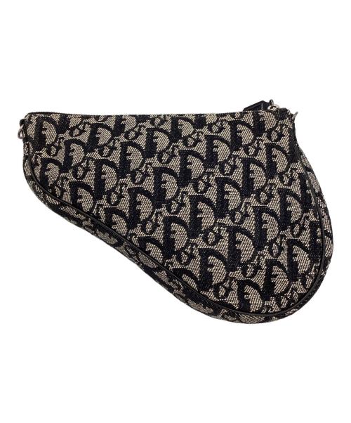 Christian Dior（クリスチャン ディオール）Christian Dior (クリスチャン ディオール) サドルバッグ トロッター ショルダーストラップ欠品 ネイビーの古着・服飾アイテム