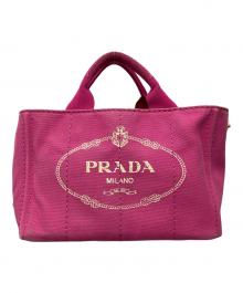 PRADA（プラダ）の古着「ハンドバッグ カナパ」｜ショッキングピンク