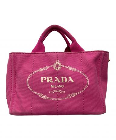中古・古着通販】PRADA (プラダ) ハンドバッグ カナパ ショッキング
