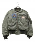 US AIR FORCEユーエスエアフォース）の古着「50s初期 L-2Bフライトジャケット  blue anchor overall co.」｜オリーブ