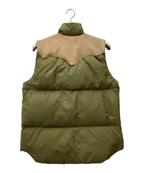 RockyMountainFeatherBed（ロッキーマウンテンフェザーベッド）RockyMountainFeatherBed (ロッキーマウンテンフェザーベッド) 70S ダウンベスト オリーブ×ベージュ サイズ:SIZE 42の古着・服飾アイテム