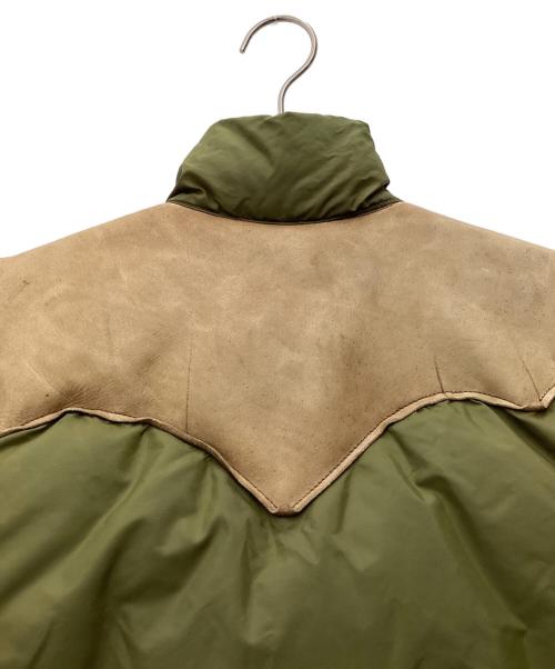 RockyMountainFeatherBed（ロッキーマウンテンフェザーベッド）RockyMountainFeatherBed (ロッキーマウンテンフェザーベッド) 70S ダウンベスト オリーブ×ベージュ サイズ:SIZE 42の古着・服飾アイテム