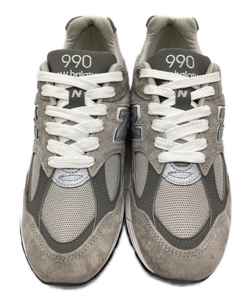 NEW BALANCE（ニューバランス）NEW BALANCE (ニューバランス) ローカットスニーカー 990v2 グレー×ホワイト サイズ:SIZE 27cmの古着・服飾アイテム