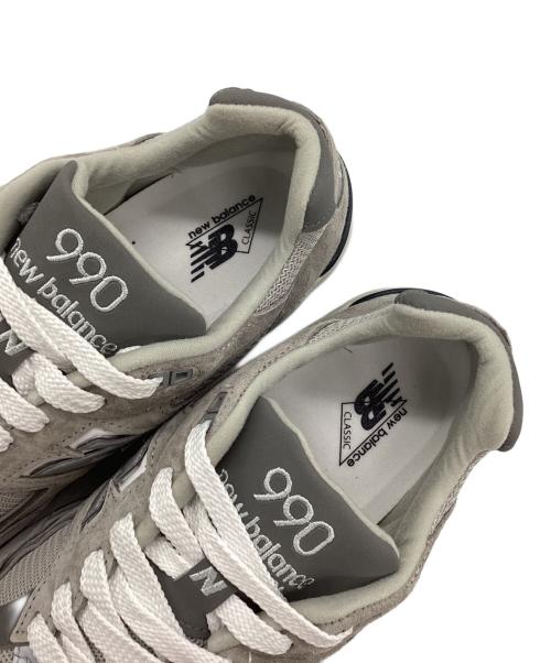 NEW BALANCE（ニューバランス）NEW BALANCE (ニューバランス) ローカットスニーカー 990v2 グレー×ホワイト サイズ:SIZE 27cmの古着・服飾アイテム
