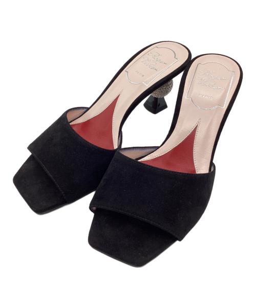 Roger Vivier（ロジェ ヴィヴィエ）Roger Vivier (ロジェ ヴィヴィエ) スクエアトゥサンダル ブラック サイズ:SIZE 34の古着・服飾アイテム