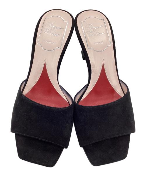 Roger Vivier（ロジェ ヴィヴィエ）Roger Vivier (ロジェ ヴィヴィエ) スクエアトゥサンダル ブラック サイズ:SIZE 34の古着・服飾アイテム
