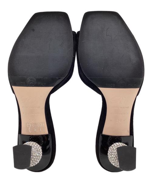 Roger Vivier（ロジェ ヴィヴィエ）Roger Vivier (ロジェ ヴィヴィエ) スクエアトゥサンダル ブラック サイズ:SIZE 34の古着・服飾アイテム