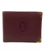 Cartierカルティエ）の古着「マストライン 二つ折り札入れ」｜ボルドー