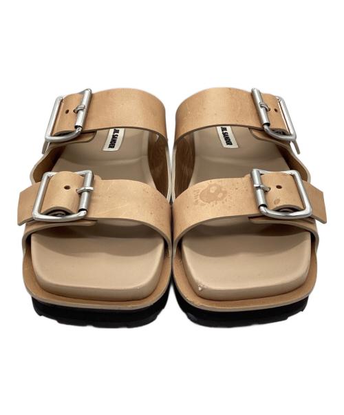JIL SANDER（ジルサンダー）JIL SANDER (ジルサンダー) バックルレザーサンダル ベージュ サイズ:41の古着・服飾アイテム