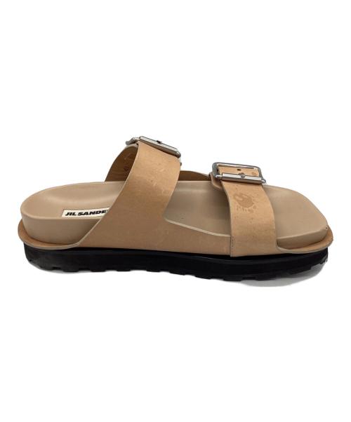 JIL SANDER（ジルサンダー）JIL SANDER (ジルサンダー) バックルレザーサンダル ベージュ サイズ:41の古着・服飾アイテム