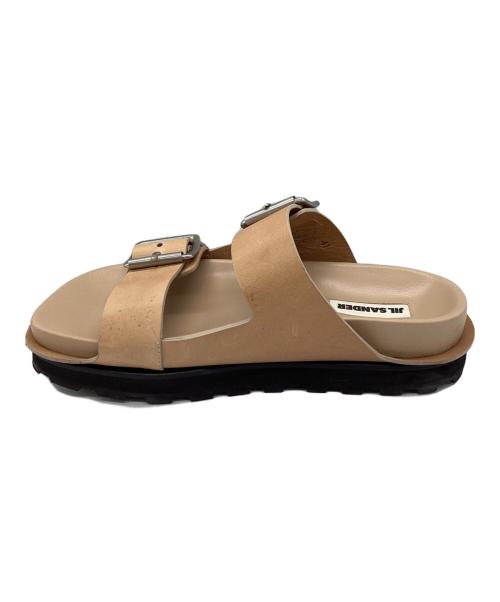 JIL SANDER（ジルサンダー）JIL SANDER (ジルサンダー) バックルレザーサンダル ベージュ サイズ:41の古着・服飾アイテム