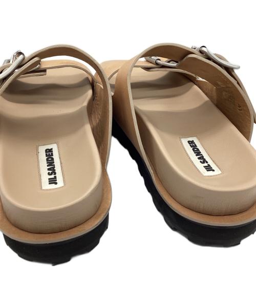 JIL SANDER（ジルサンダー）JIL SANDER (ジルサンダー) バックルレザーサンダル ベージュ サイズ:41の古着・服飾アイテム