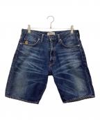 A BATHING APEア ベイシング エイプ）の古着「デニムハーフパンツ」｜ブルー