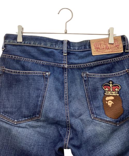 A BATHING APE（ア ベイシング エイプ）A BATHING APE (ア ベイシング エイプ) デニムハーフパンツ ブルー サイズ:SIZE Mの古着・服飾アイテム