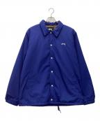 stussyステューシー）の古着「コーチジャケット Stock Coach JACKET」｜ブルー