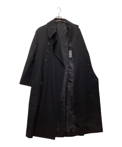 yohji yamamoto+noir（ヨウジヤマモトプリュスノアール）yohji yamamoto+Noir (ヨウジヤマモトプリュスノアール) POUR HOMME WOOL GABARDINE SMOOTH COAT TeroTero Coat ブラック サイズ:SIZE 3の古着・服飾アイテム