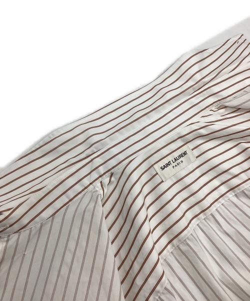 Saint Laurent Paris（サンローランパリ）Saint Laurent Paris (サンローランパリ) 長袖ボタンダウンシャツ ブラウン サイズ:SIZE 36の古着・服飾アイテム