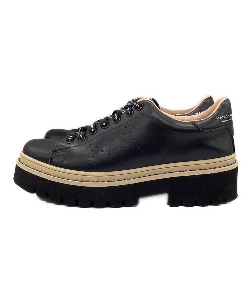 MAISON MAVERICK PRESENTS（メゾンマーベリック プレゼンツ）MAISON MAVERICK PRESENTS (メゾンマーベリック プレゼンツ)  マヴェリック シューレースロゴスニーカー ブラック サイズ:SIZE 24cmの古着・服飾アイテム
