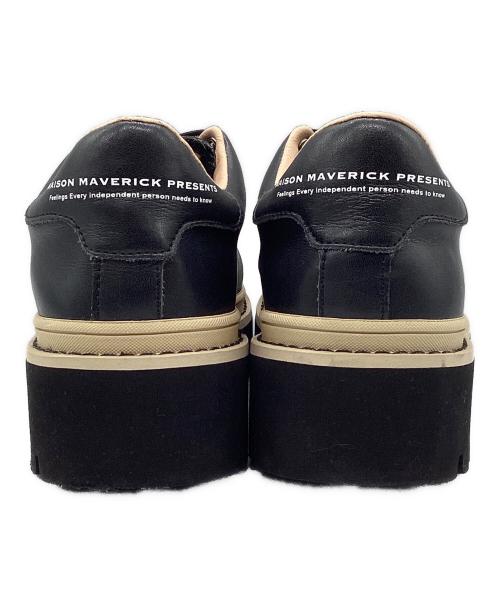 MAISON MAVERICK PRESENTS（メゾンマーベリック プレゼンツ）MAISON MAVERICK PRESENTS (メゾンマーベリック プレゼンツ)  マヴェリック シューレースロゴスニーカー ブラック サイズ:SIZE 24cmの古着・服飾アイテム