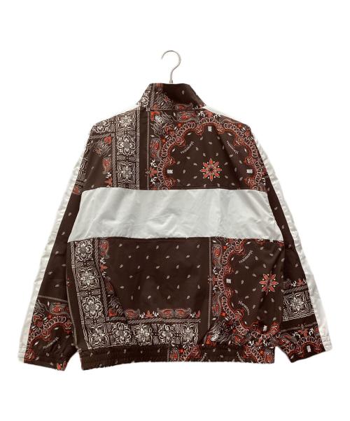 TAINDOUBLEPUSH（タインダブルプッシュ）TAINDOUBLEPUSH (タインダブルプッシュ) ブルゾン ブラウン×ホワイト サイズ:SIZE Lの古着・服飾アイテム