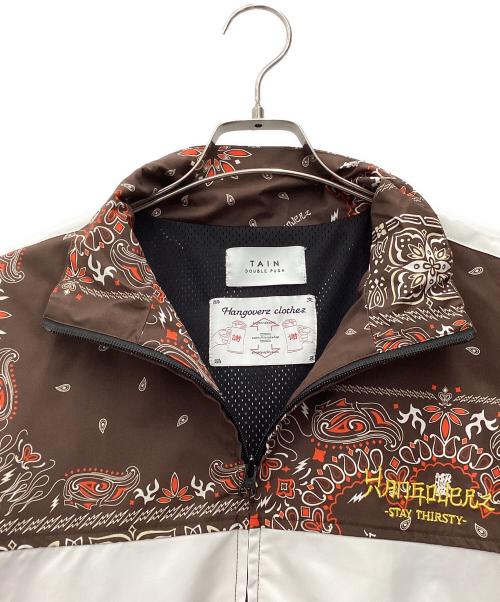TAINDOUBLEPUSH（タインダブルプッシュ）TAINDOUBLEPUSH (タインダブルプッシュ) ブルゾン ブラウン×ホワイト サイズ:SIZE Lの古着・服飾アイテム