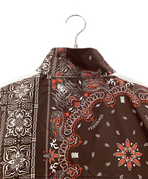 TAINDOUBLEPUSH（タインダブルプッシュ）TAINDOUBLEPUSH (タインダブルプッシュ) ブルゾン ブラウン×ホワイト サイズ:SIZE Lの古着・服飾アイテム