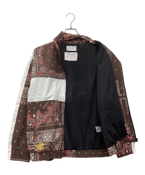 TAINDOUBLEPUSH（タインダブルプッシュ）TAINDOUBLEPUSH (タインダブルプッシュ) ブルゾン ブラウン×ホワイト サイズ:SIZE Lの古着・服飾アイテム