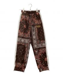 TAINDOUBLEPUSH（タインダブルプッシュ）の古着「イージーパンツ」｜ブラウン×ホワイト