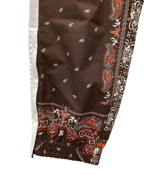 TAINDOUBLEPUSH（タインダブルプッシュ）TAINDOUBLEPUSH (タインダブルプッシュ) イージーパンツ ブラウン×ホワイト サイズ:SIZE Mの古着・服飾アイテム