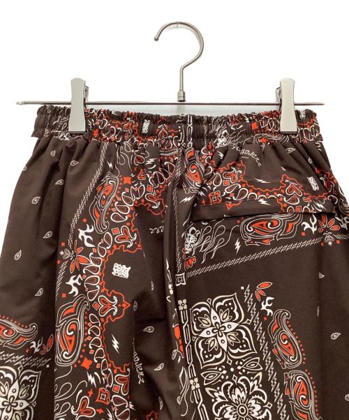 TAINDOUBLEPUSH（タインダブルプッシュ）TAINDOUBLEPUSH (タインダブルプッシュ) イージーパンツ ブラウン×ホワイト サイズ:SIZE Mの古着・服飾アイテム