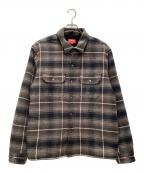 SUPREMEシュプリーム）の古着「22AW Shearling Lines Flannel Shirt Jacket 裏ボアジャケット」｜グレー