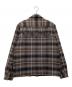 Supreme (シュプリーム) 22AW Shearling Lines Flannel Shirt Jacket 裏ボアジャケット グレー サイズ:SIZE M：13000円