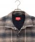 中古・古着 Supreme (シュプリーム) 22AW Shearling Lines Flannel Shirt Jacket 裏ボアジャケット グレー サイズ:SIZE M：13000円