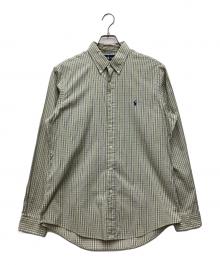 POLO RALPH LAUREN（ポロ・ラルフローレン）の古着「ボタンダウンシャツ 古着 推定90s~」｜ベージュ