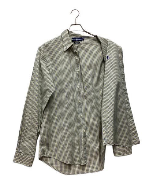 POLO RALPH LAUREN（ポロ・ラルフローレン）POLO RALPH LAUREN (ポロ・ラルフローレン) ボタンダウンシャツ 古着 推定90s~ ベージュ サイズ:SIZE Lの古着・服飾アイテム