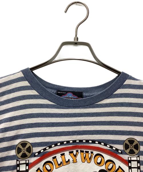 HOLLOOW MICKEY（-）HOLLOOW MICKEY (-) 半袖カットソー MADE IN USA スカイブルー サイズ:SIZE 不明の古着・服飾アイテム