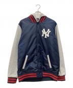 Majesticマジェスティック）の古着「スタジアムジャケット」｜グレー×ネイビー