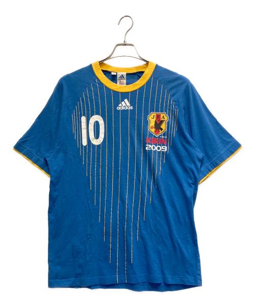 adidas（アディダス）adidas (アディダス) ナンバリングTシャツ スカイブルー サイズ:Lの古着・服飾アイテム